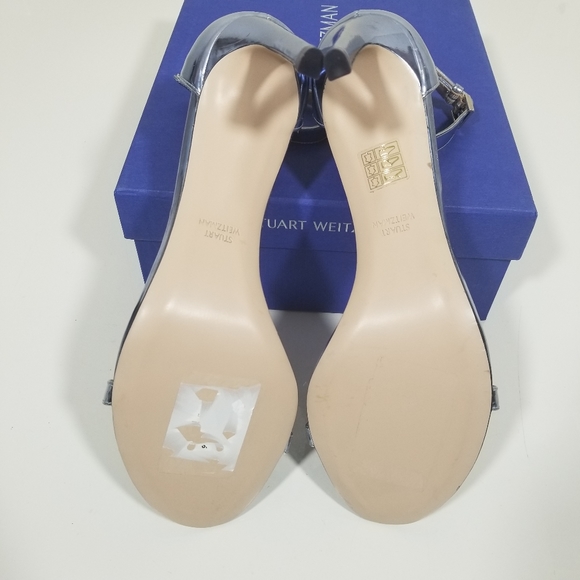 Stuart Weitzman Nudist 75 Cylinder Metallic Ice - Picture 7 of 8